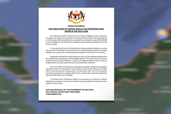 Mahkamah Perancis Tolak Tuntutan Sulu